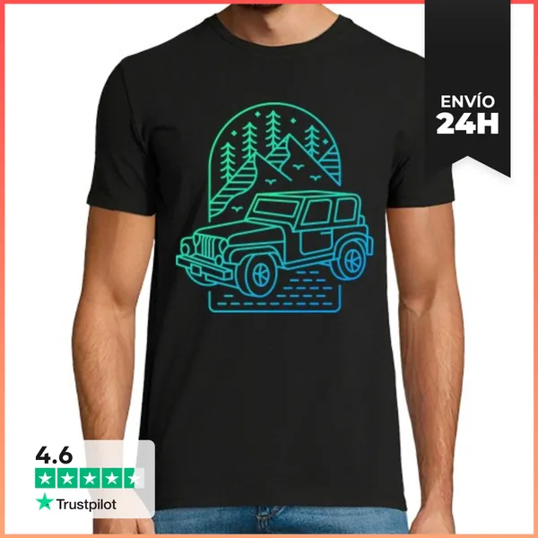 Camiseta Hombre Clásica Mi Jeep Mi Aventura 2 LaTostadora
