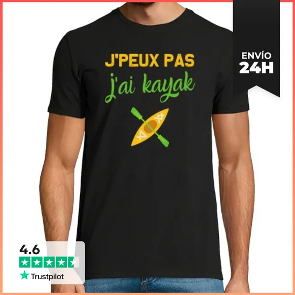 Camiseta Hombre Clásica No Puedo Kayak Humor LaTostadora