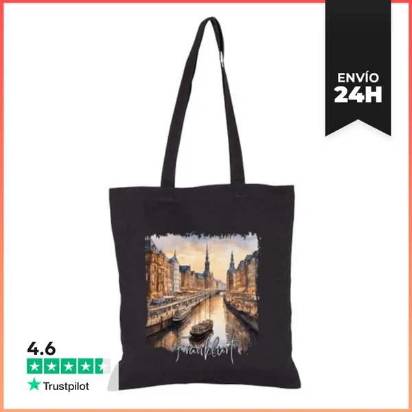 Bolsa De Tela Acuarela De Frankfurt, Frankfurt Alemania