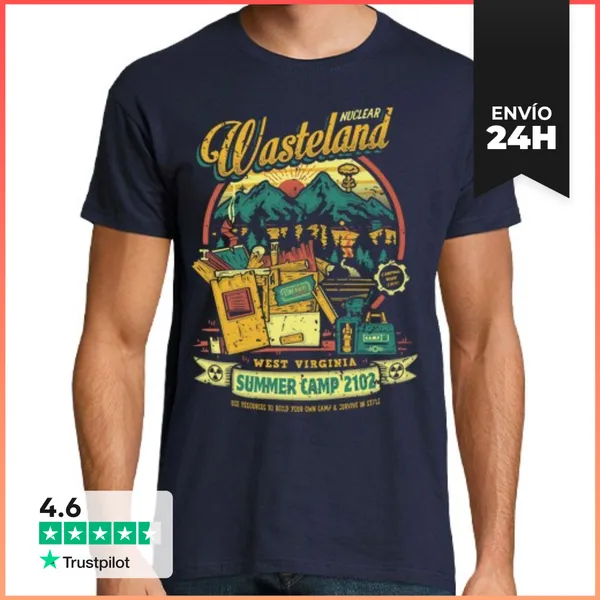 Camiseta Hombre Clásica Nuclear Summer Camp LaTostadora