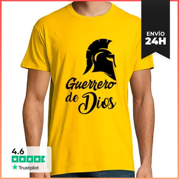 Camiseta Hombre Clásica Guerrero De Dios LaTostadora