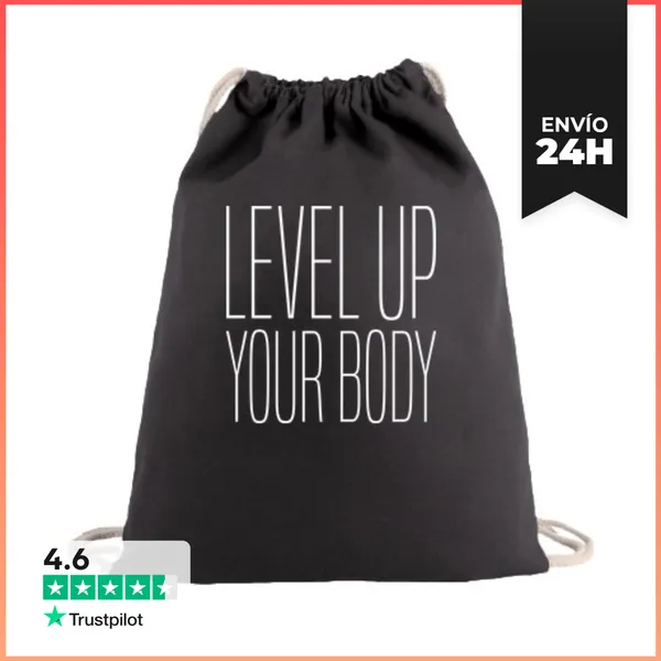 Mochila Saco Con Cuerdas Level Up Your Body - Gym Fitness Club