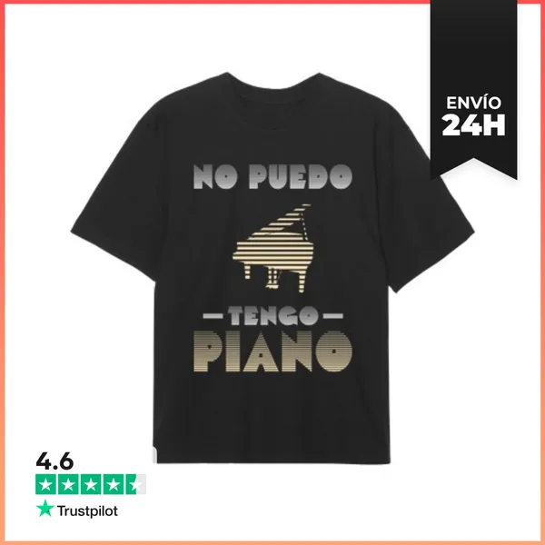 Camiseta Oversize No Puedo Tengo Piano Camiseta Oversize