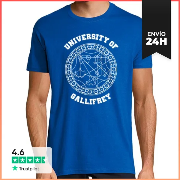Camiseta Hombre Clásica University Of Gallifrey (Chico)