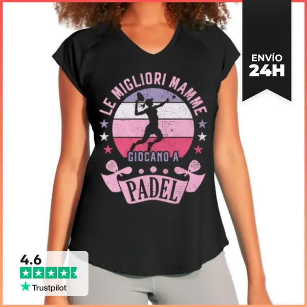 Camiseta Deportiva Mujer Padel Dia De La Madre Jugadora De Padel