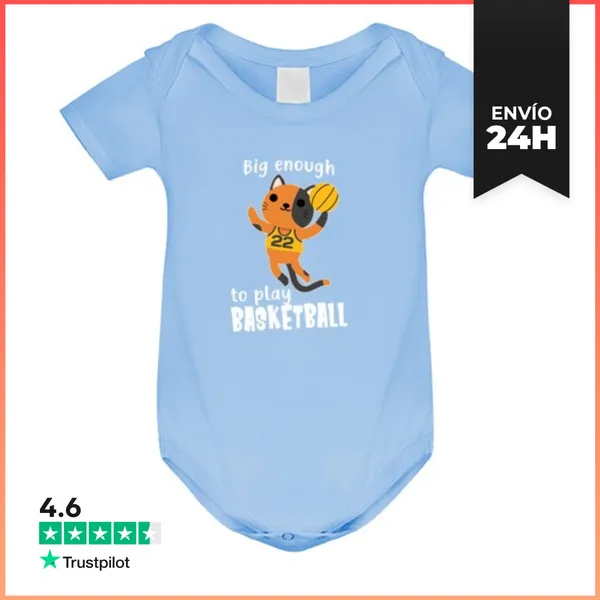 Body Bebé Baloncesto Gato Gracioso Niños Deporte LaTostadora
