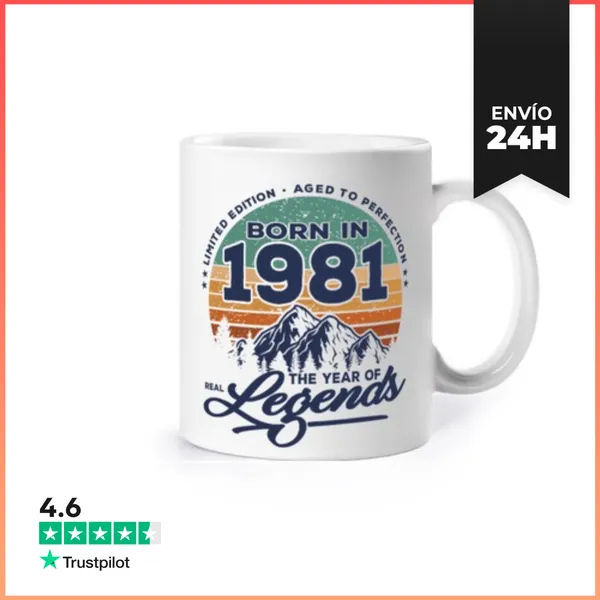 Taza Las Leyendas Reales Nacen En 1981 LaTostadora