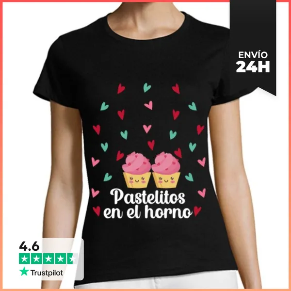 Camiseta Mujer Clásica Anunciar El Embarazo Es Divert LaTostadora