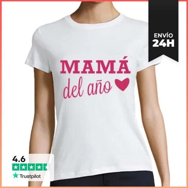 Camiseta Mujer Clásica Mamá De Año LaTostadora