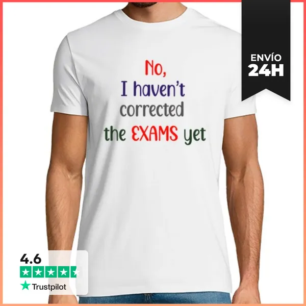 Camiseta Hombre Clásica Profesor - Exámenes Correctos LaTostadora