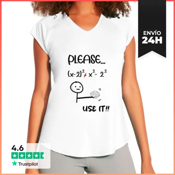 Camiseta Deportiva Mujer Camiseta Técnica Use Your Brain Humor