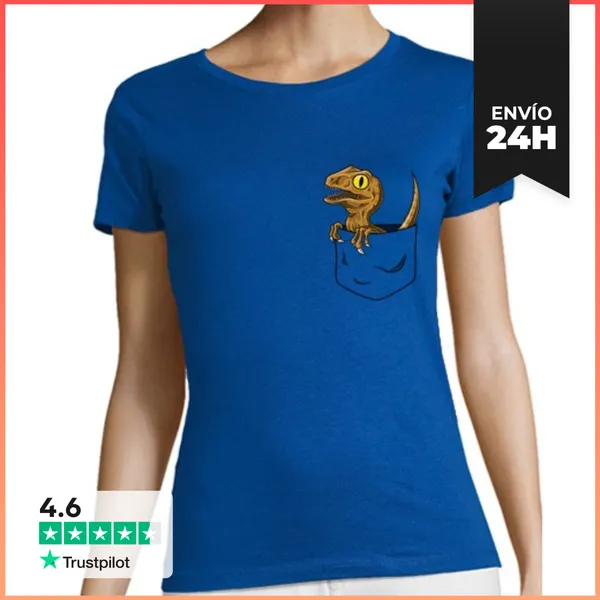 Camiseta Mujer Clásica Pocket Raptor LaTostadora