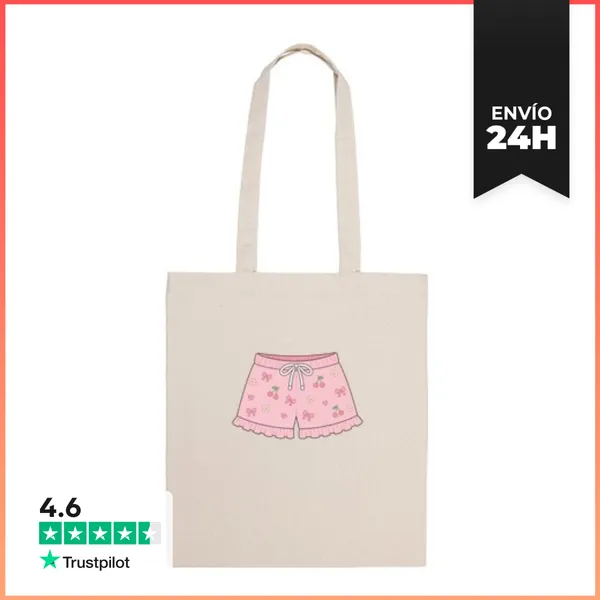Bolsa De Tela Corta Rosa Coqueta Cerezas Lazos Y Flores