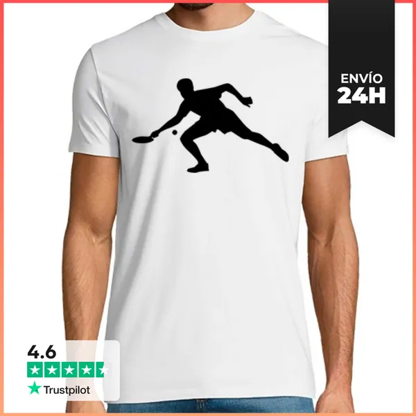 Camiseta Hombre Clásica El Jugador De Ping Pong LaTostadora