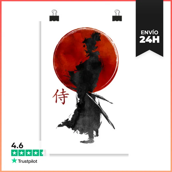 Póster Vertical Samurai LaTostadora