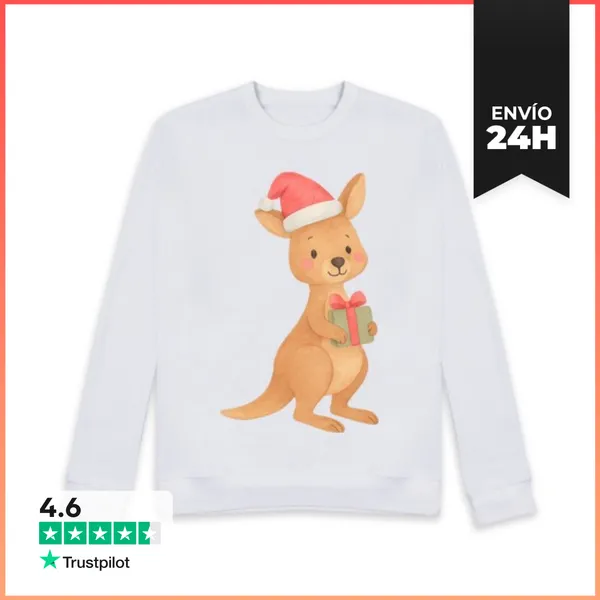 Sudadera Unisex CANGURO NAVIDAD SANTA CLAUS XMAS LaTostadora