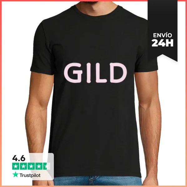 Camiseta Hombre Clásica Texto Dorado LaTostadora