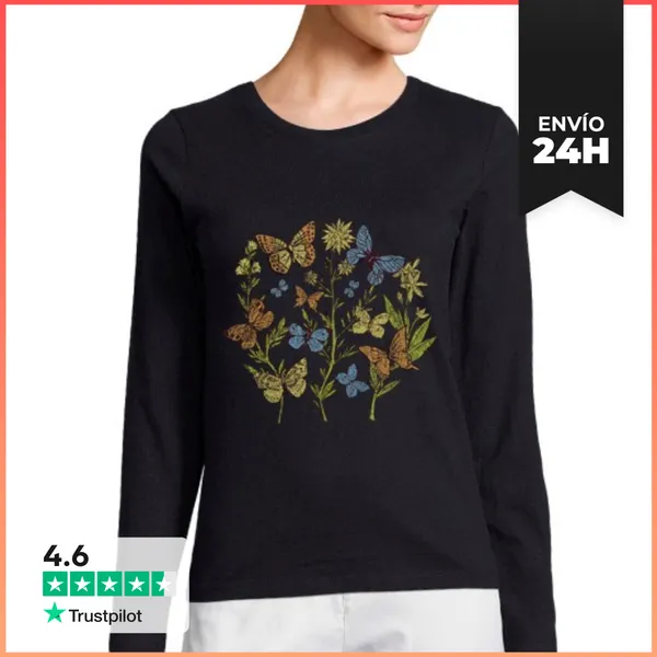 Camiseta Mujer Manga Larga Aesthetic Grunge De Hadas Fairycore