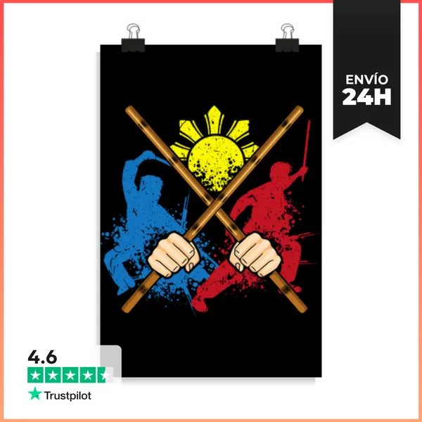 Póster Vertical Eskrima Arni Kali Artes Marciales LaTostadora
