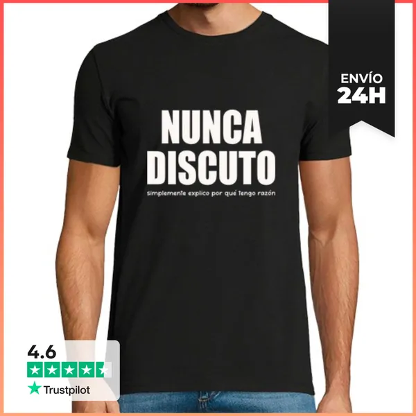 Camiseta Hombre Clásica Nunca Discuto LaTostadora