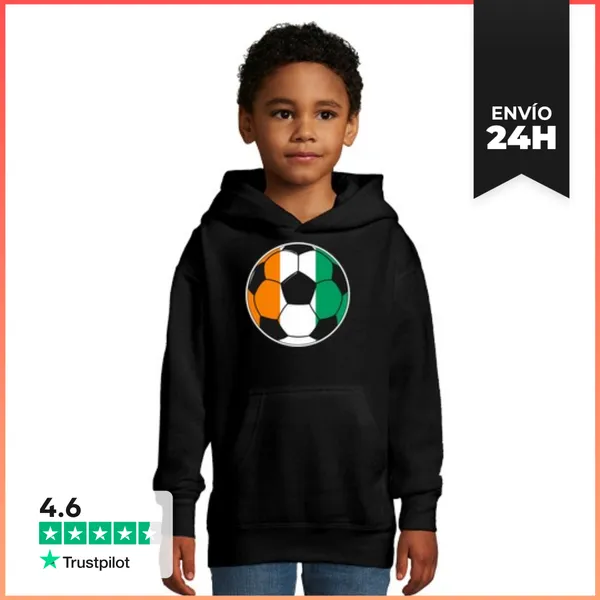 Sudadera Para Niños Con Capucha Equipo De Fútbol Costa De Marfil
