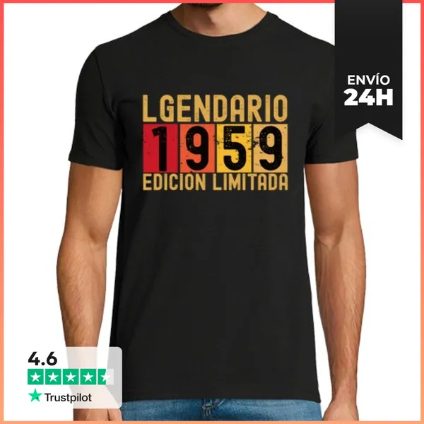 Camiseta Hombre Clásica Legendario 1959 Edicion Limitada Regalo
