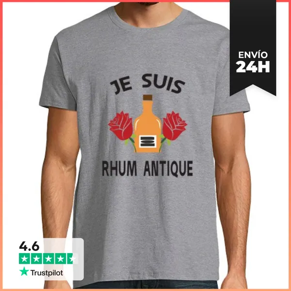 Camiseta Hombre Clásica Soy Ron Antiguo - Mensaje De Humor