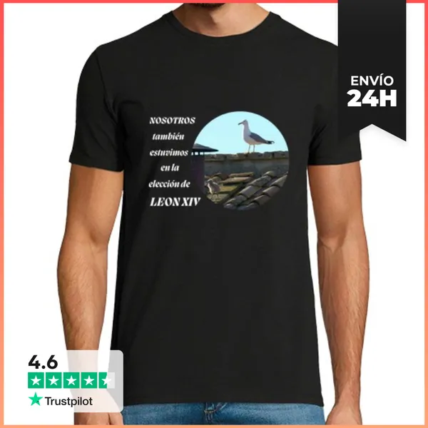Camiseta Hombre Clásica Las Gaviotas Del Vaticano LaTostadora