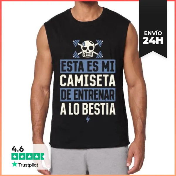 Camiseta Sin Mangas Mi Camiseta De Entrenar A Lo Bestia