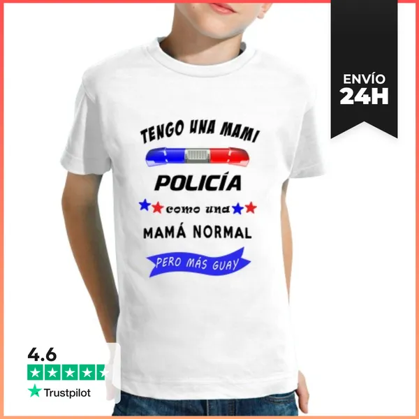 Camiseta Clásica Para Niños Body Bebé Mami Policía LaTostadora