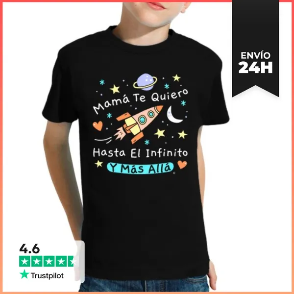 Camiseta Clásica Para Niños Mamá Te Quiero Hasta El Infinito Y...