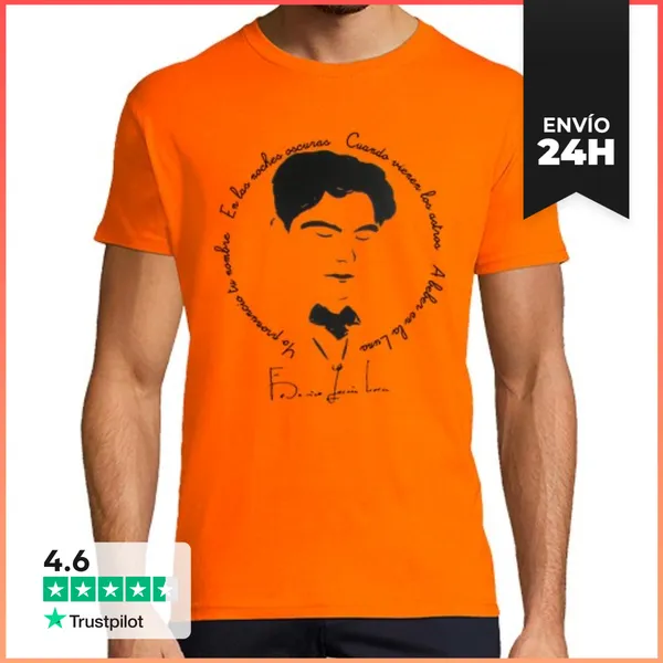 Camiseta Hombre Clásica Lorca Noches Naranja LaTostadora