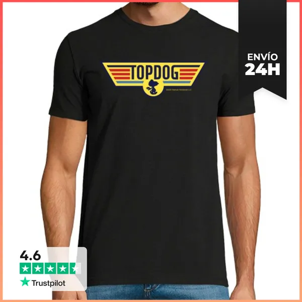 Camiseta Hombre Clásica Snoopy Top Dog LaTostadora