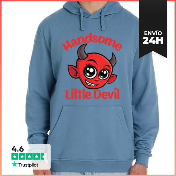 Sudadera Unisex Con Capucha Lindo Diablillo Bebé Caricatura