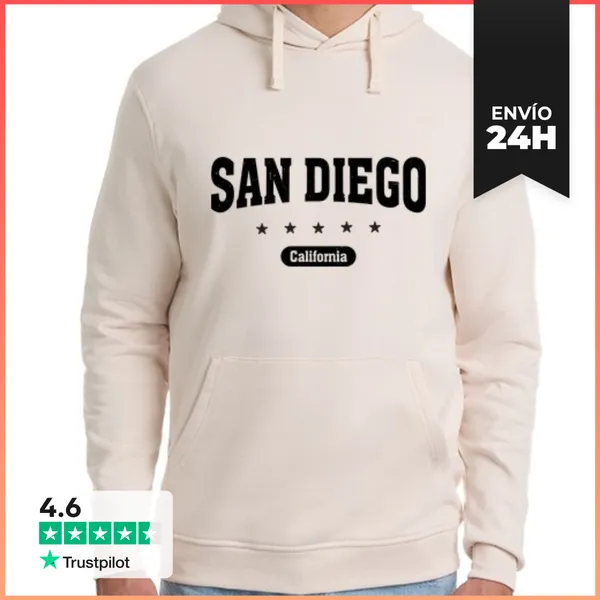 Sudadera Unisex Con Capucha San Diego - California LaTostadora
