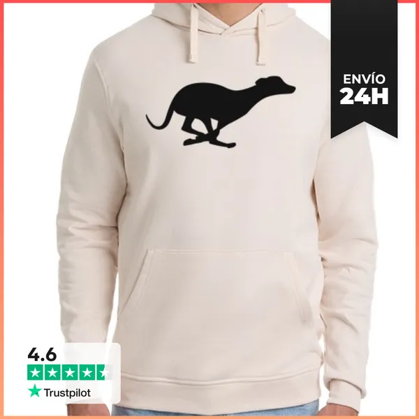 Sudadera Unisex Con Capucha Carreras De Perros Galgos LaTostadora