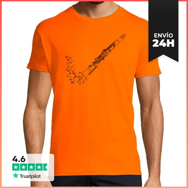 Camiseta Hombre Clásica Camiseta Clarinete LaTostadora