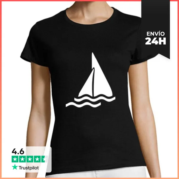 Camiseta Mujer Clásica Barco De Vela LaTostadora