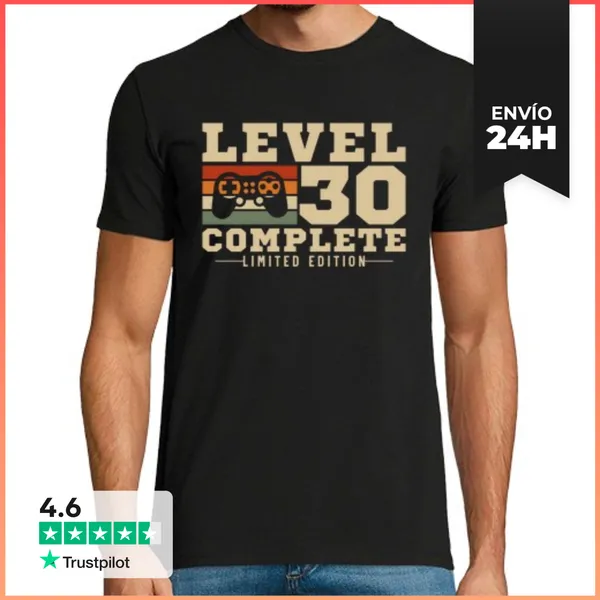 Camiseta Hombre Clásica 30 Aniversario Nivel 30 Completo