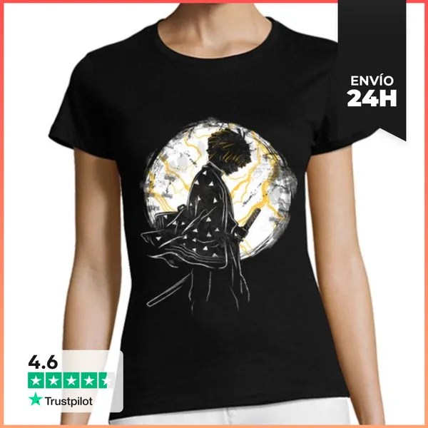 Camiseta Mujer Clásica Iluminación Samurái LaTostadora