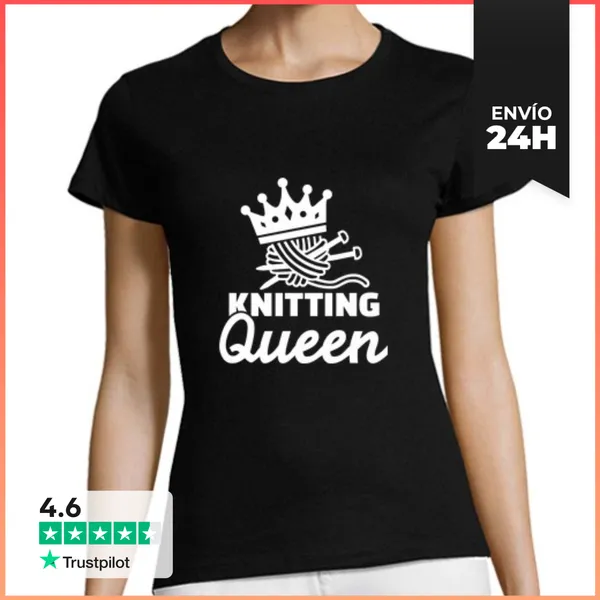Camiseta Mujer Clásica Reina De Tejer LaTostadora