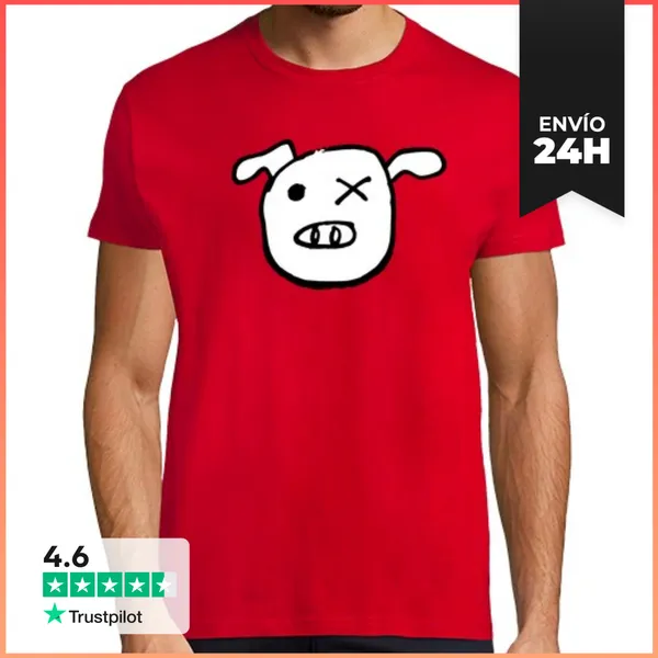 Camiseta Hombre Clásica Pig Arte Cerdo LaTostadora