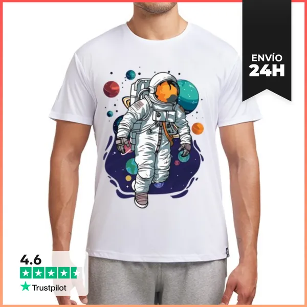 Camiseta Deportiva Hombre Sueños De Astronauta LaTostadora