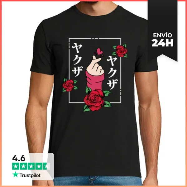 Camiseta Hombre Clásica Saranghae Oppa Kpop Coreanas Dedo Coraz