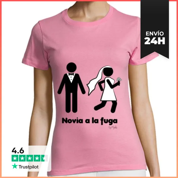 Camiseta Mujer Clásica ¡Novia A La Fuga! LaTostadora
