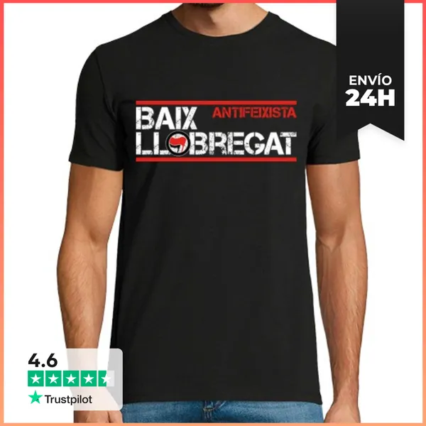 Camiseta Hombre Clásica Baix Llobregat Antifeixista LaTostadora