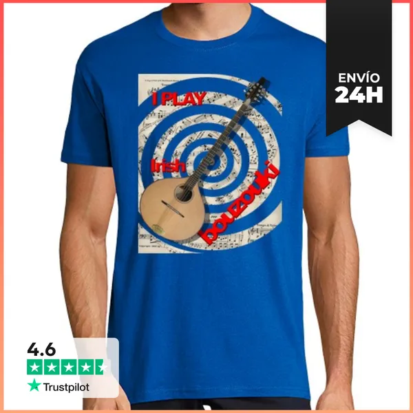 Camiseta Hombre Clásica I PLAY IRISH BOUZOUKI LaTostadora
