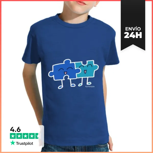 Camiseta Clásica Para Niños Autismo Puzzle LaTostadora