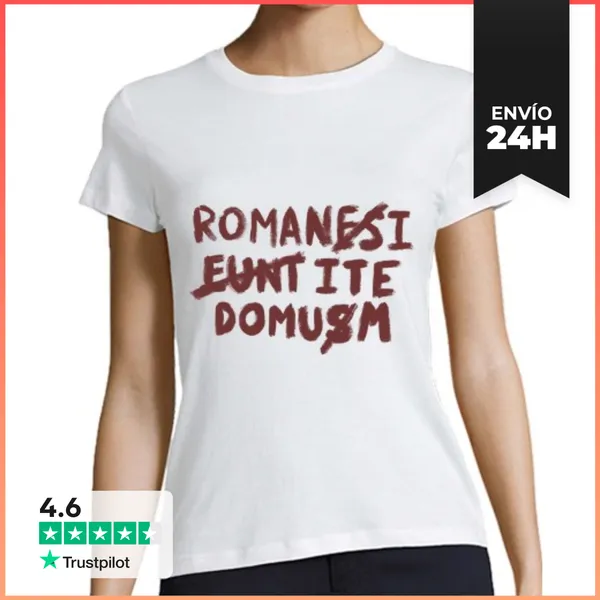 Camiseta Mujer Clásica Romani Ite Domum M LaTostadora