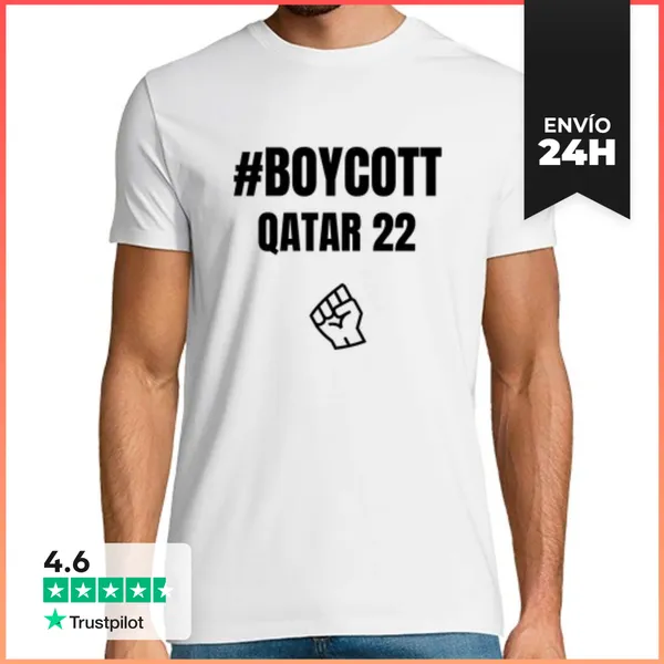 Camiseta Hombre Clásica Desconecta Del Mundial - Boycott Qatar22